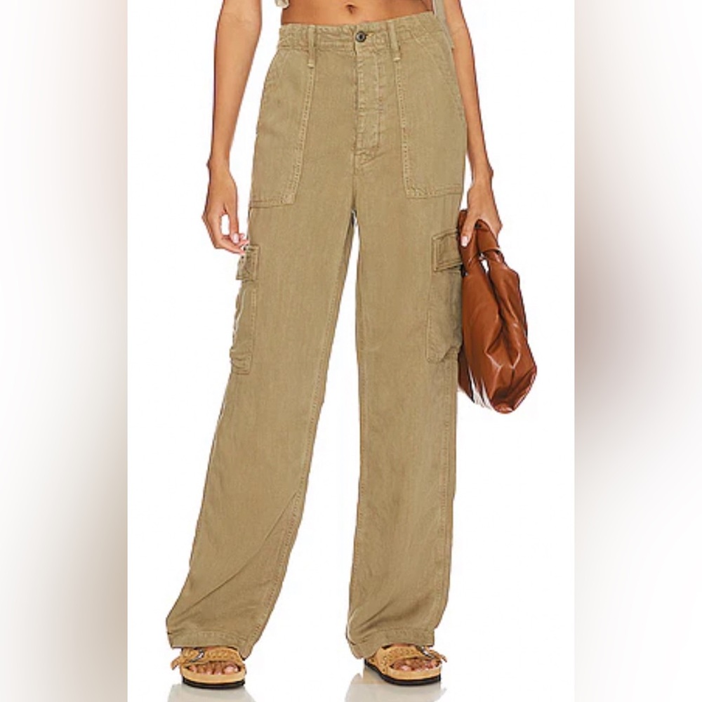 MOTHER Women’s “Private Sneak” Cargo Pants (army green, size 27)